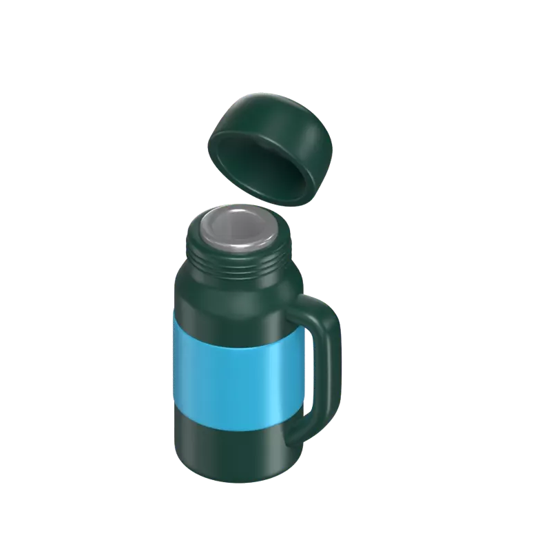 3D Opened Thermos For Saving Hot Water 3D Graphic