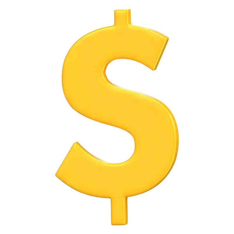 Dollar Sign 3D Graphic