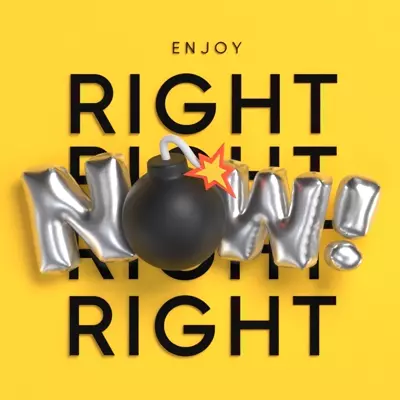 Enjoy Right Now Quote 3D Template
