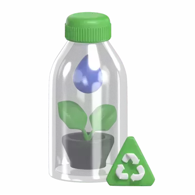 Recycle Bottle 3D Graphic