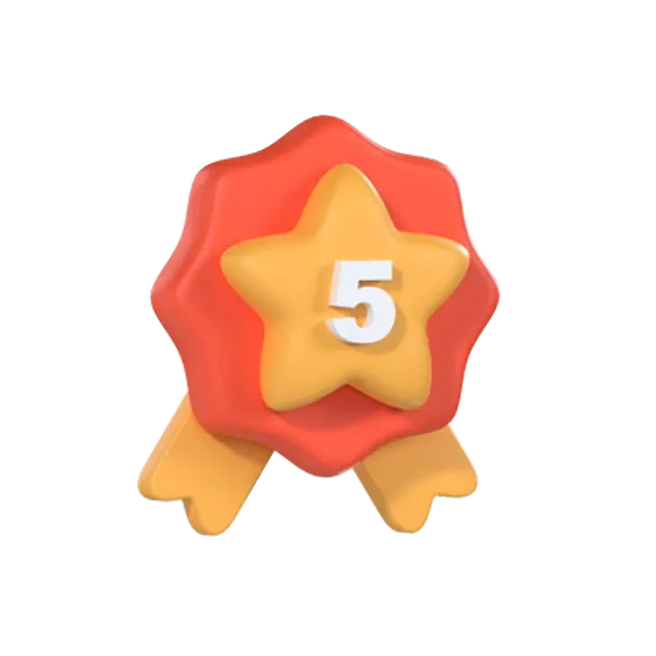 Cinco estrelas 3D Graphic