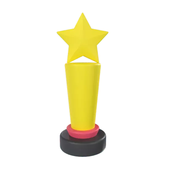 Star-Trophäe 3D Graphic