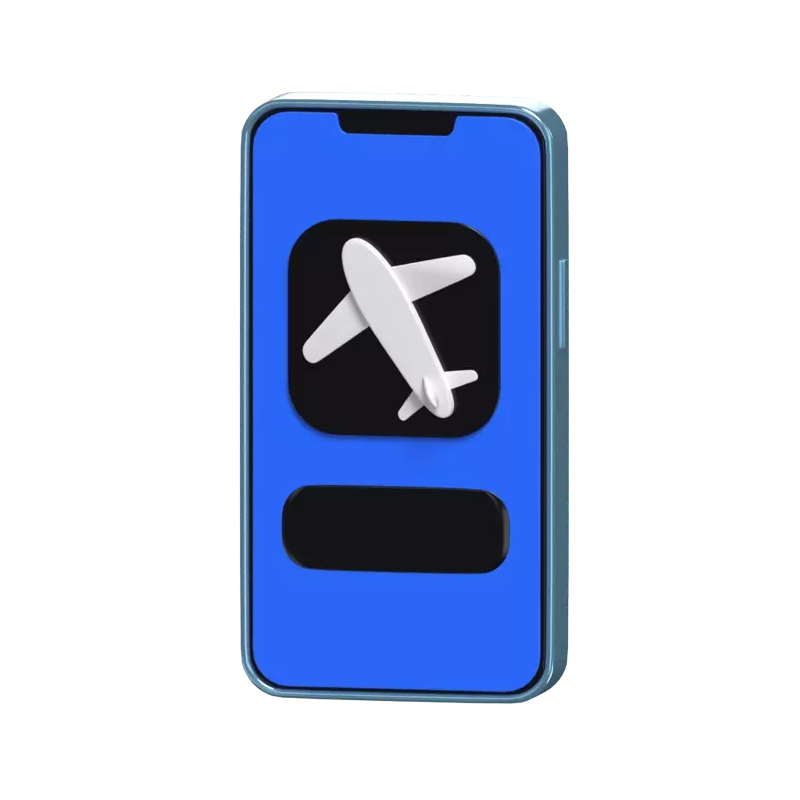 3D Mobile Online Booking Icon Model  3D Graphic