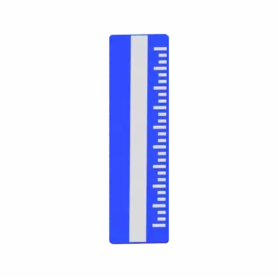 3D Inclined Ruler Model Measuring With Precision 3D Graphic