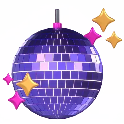 Disco Ball 3D Graphic