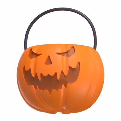 Jack O Lantern With Handle 3D Graphic