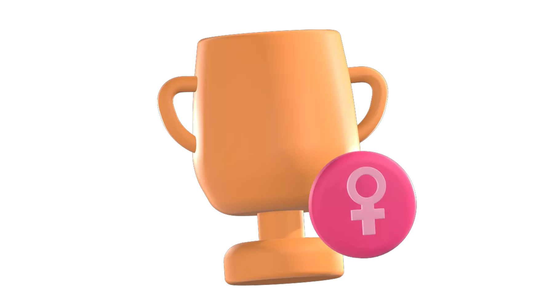 Women Trophy 3D Graphic