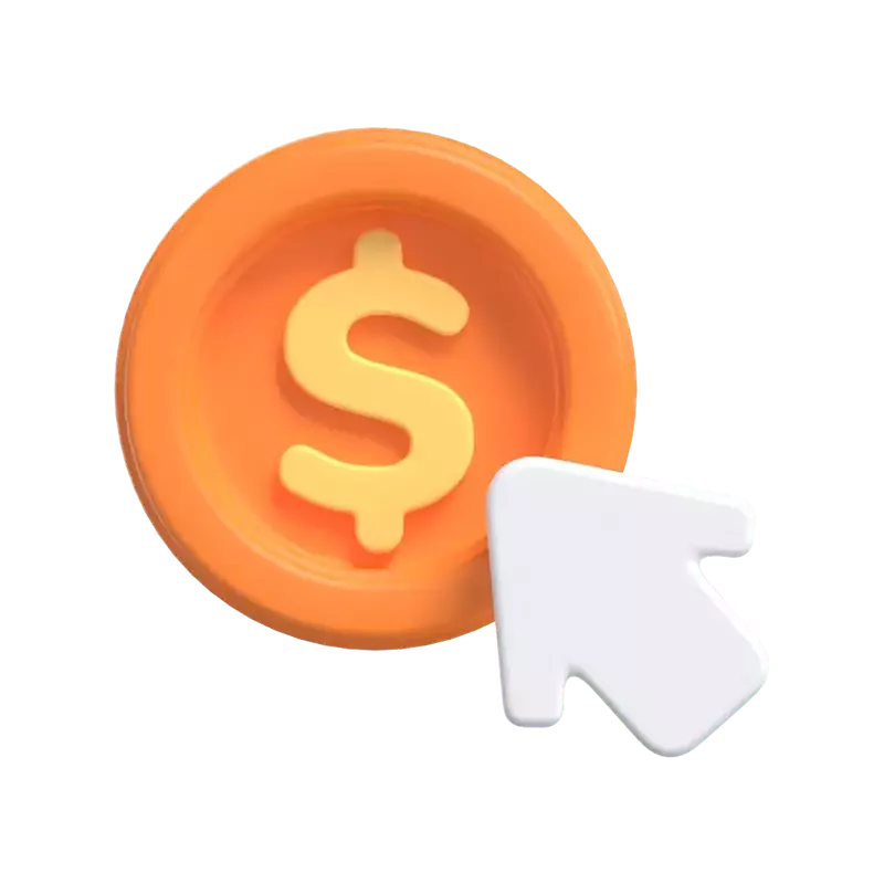 Pay Per Click 3D Graphic
