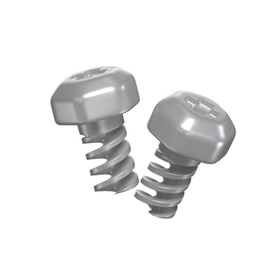 A Pair Of Screw 3D Icon 3D Graphic