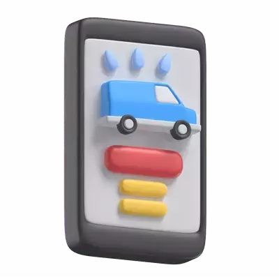 Car Wash App 3D Graphic
