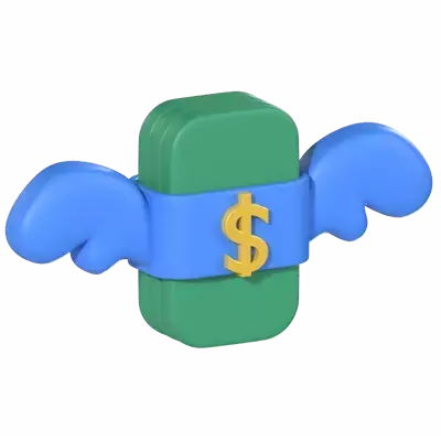 Flying Money 3D Graphic