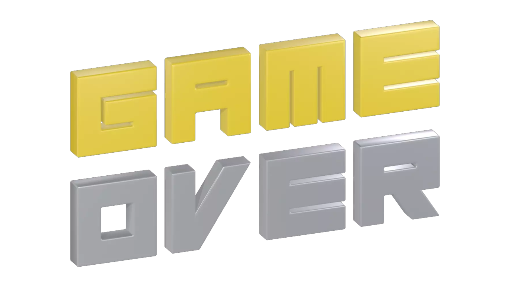 Game Over 3D Graphic
