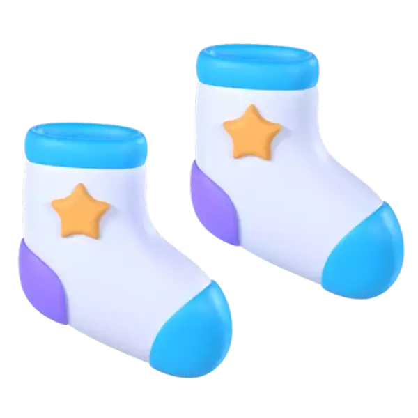  Baby Socks 3D Graphic