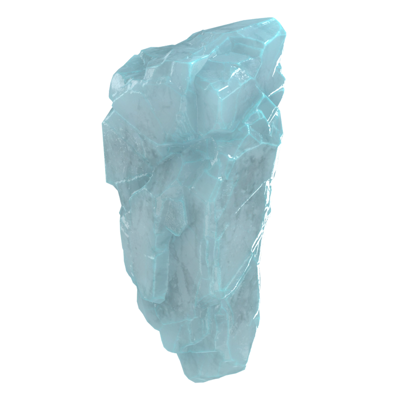 Long Ice Rock 3D Model For Glacial Environment 3D Graphic