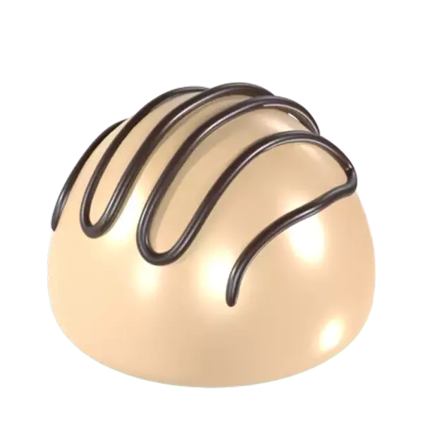 Half White Chocolate Ball With Cream