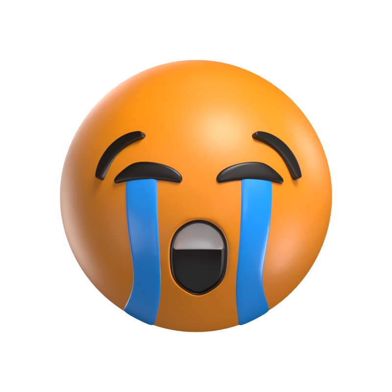 Loudly Crying Face 3D Model 3D Graphic