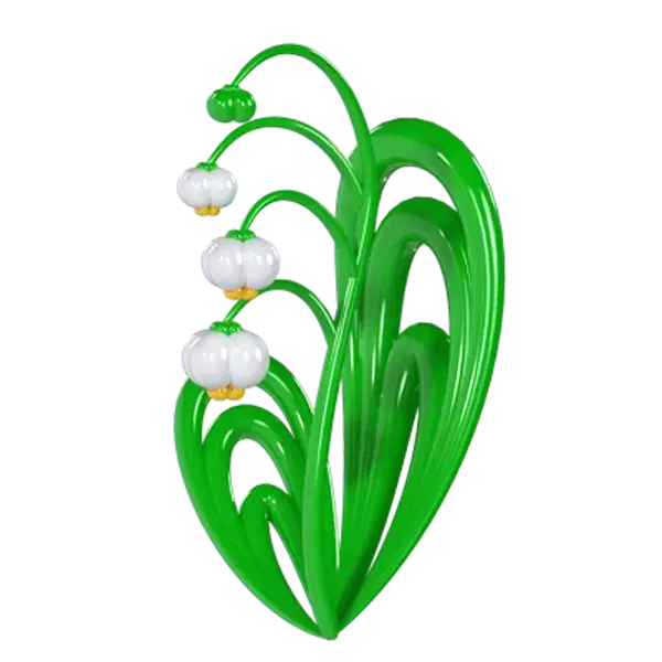 Lily Balloon 3D Graphic