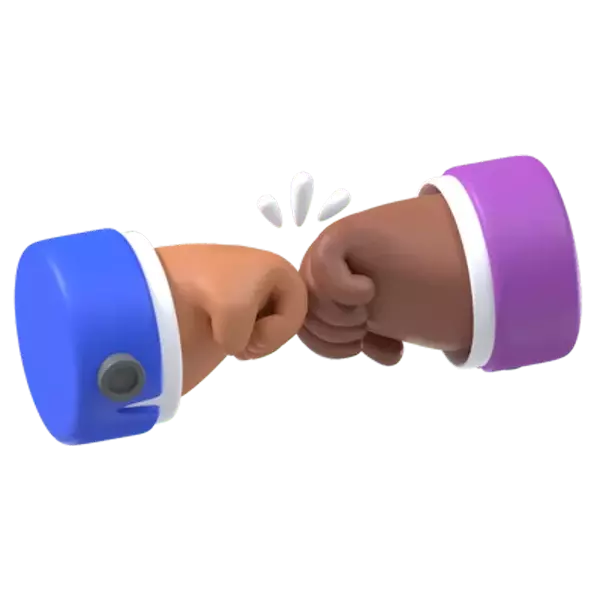 Fist Bump 3D Graphic