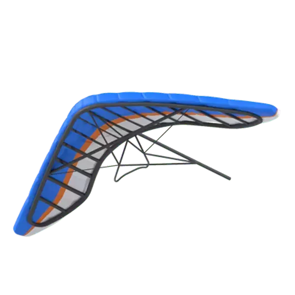 Hang Gliding 3D Graphic