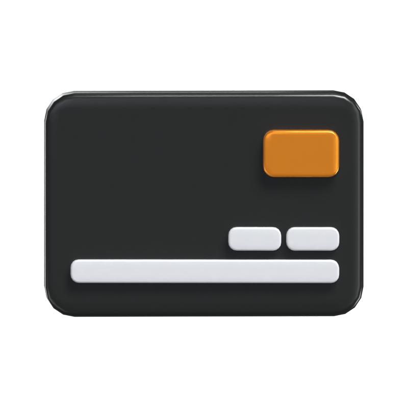3D Credit Card Model Financial Opportunities With Cashless Payment Method 3D Graphic