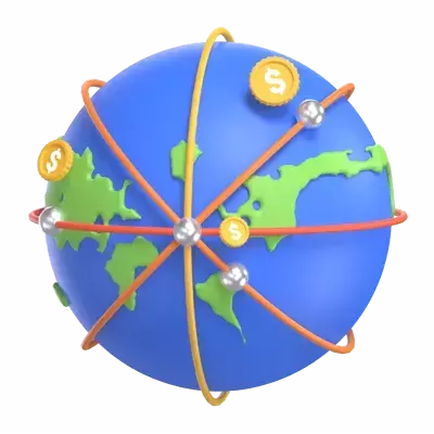 Global Business Network 3D Graphic