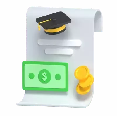 Education Scholarship 3D Graphic