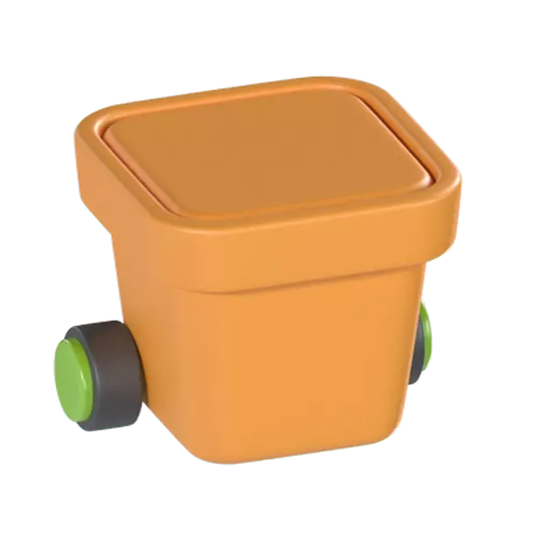 Trash Can 3D Graphic