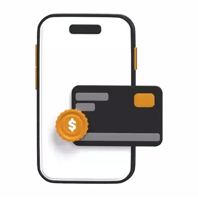 Mobile Wallet 3D Graphic
