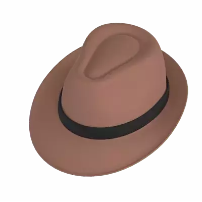 Trilby Hat 3D Graphic