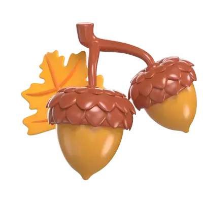 Acorn Nuts 3D Graphic