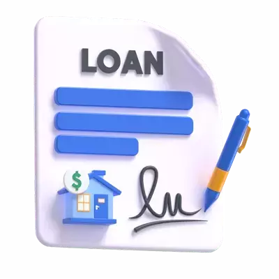 Home Loan 3D Illustration