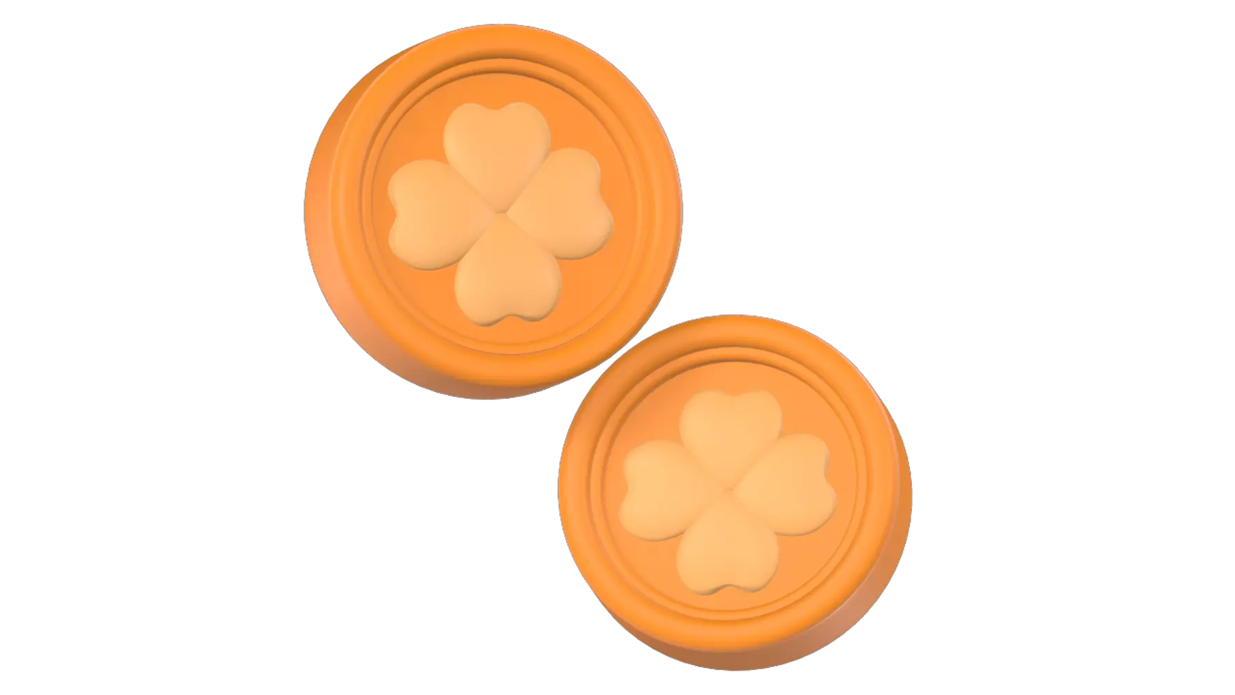 Clover Coin 3D Graphic