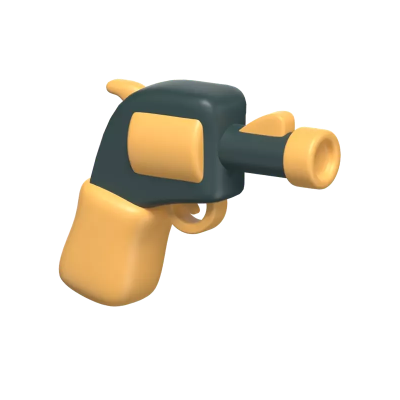 3D Hand Gun Icon Model