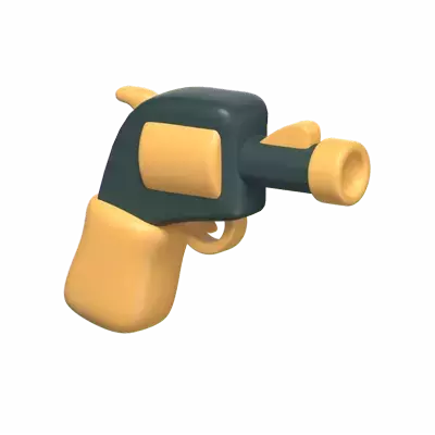 3D Hand Gun Icon Model 3D Graphic