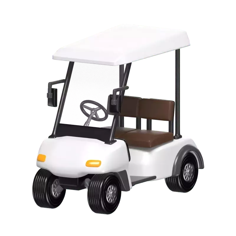 3D Golf Cart Model Leisurely On Course Transport 3D Graphic