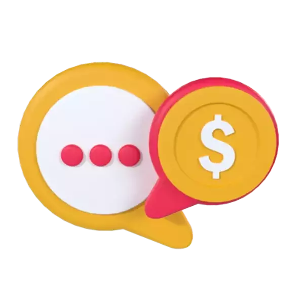 Payment Conversation 3D Graphic