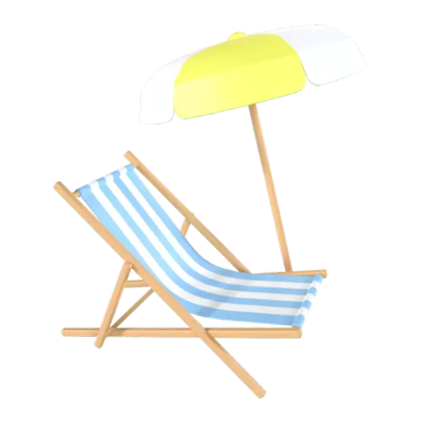 Beach Umbrella 3D Graphic