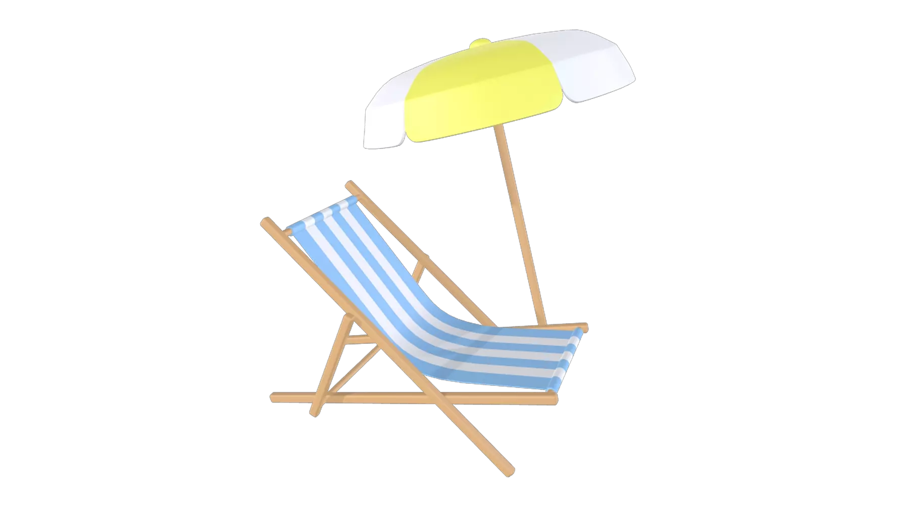 Beach Umbrella 3D Graphic