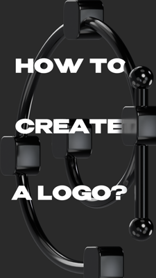 Create Logo How-to Post Black Elegant Information Poster With Design Element 00 3D Template