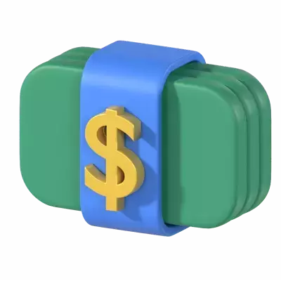 Money Bundle 3D Graphic