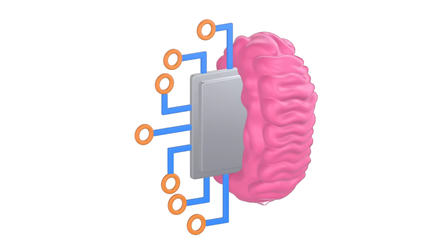 AI Brain 3D Graphic