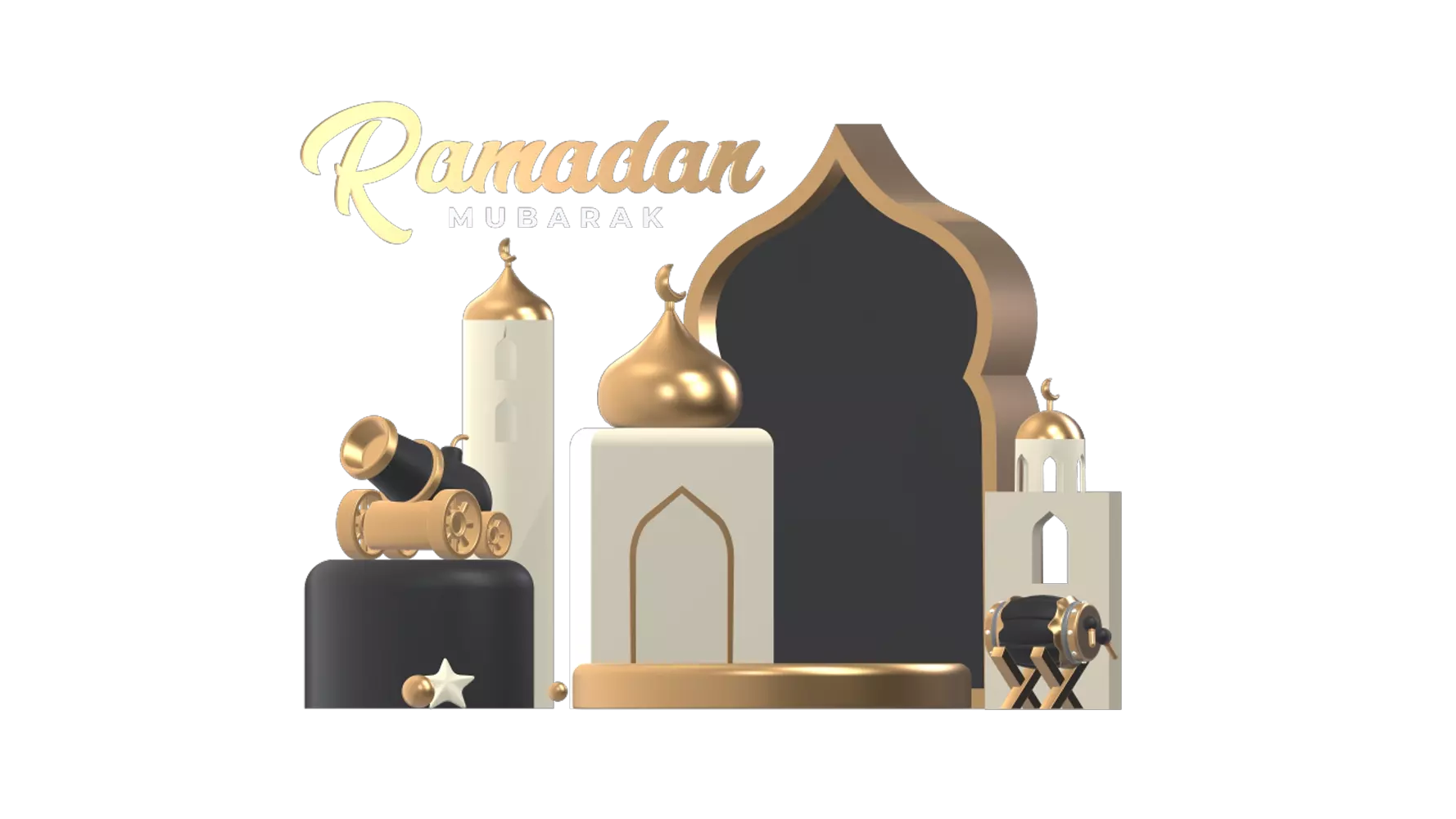 Ramadan Islamic Podium 3d scene--23132bfb-0a79-421c-8ce7-087610688c34