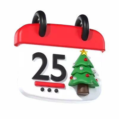 Christmas Calendar 3D Graphic