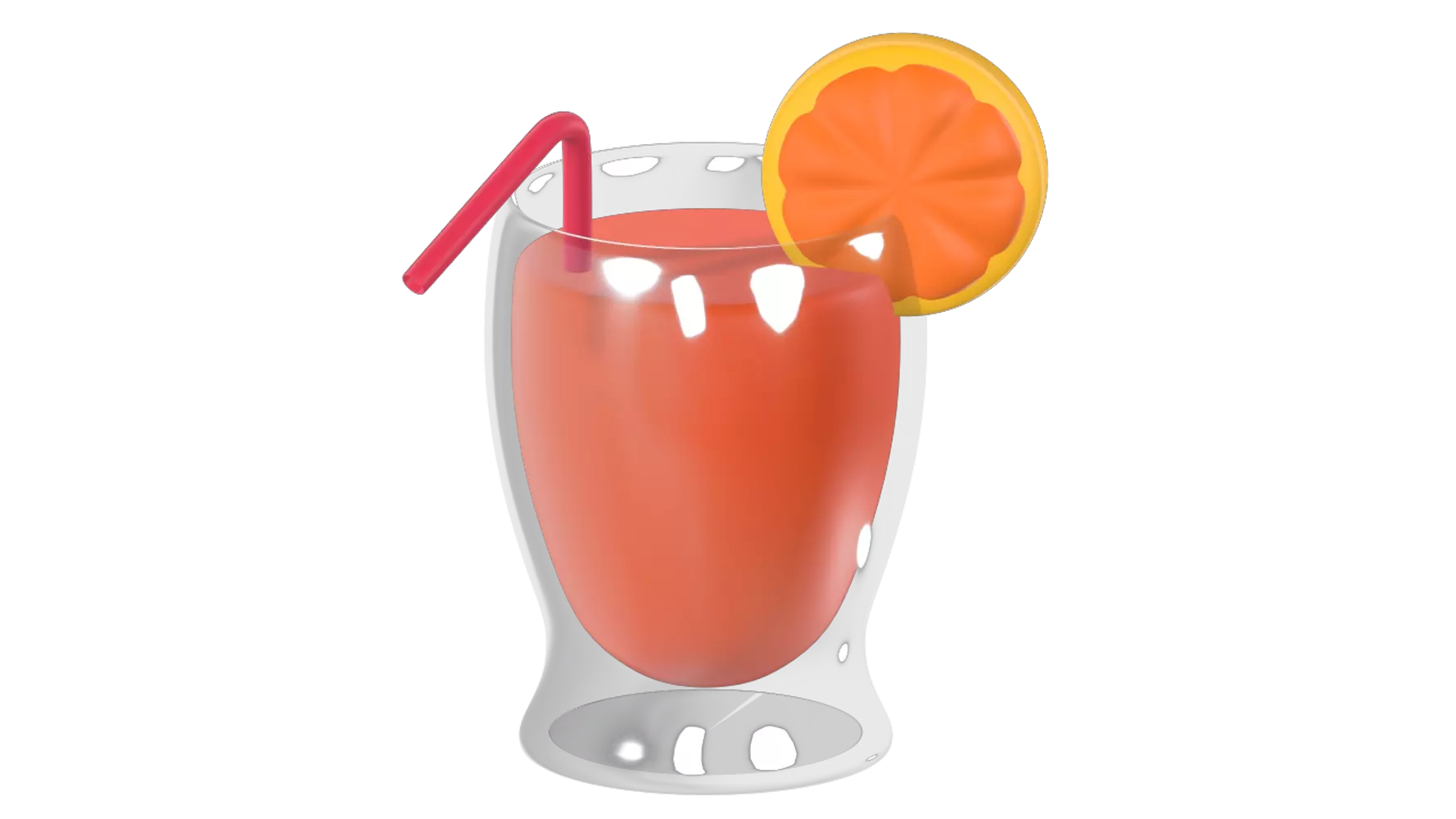 Orange Juice 3D Graphic