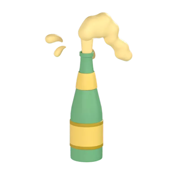 Champagne 3D Graphic