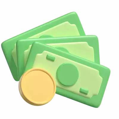 Money Cash 3D Graphic