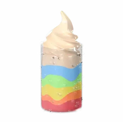 Rainbow Soda 3D Graphic