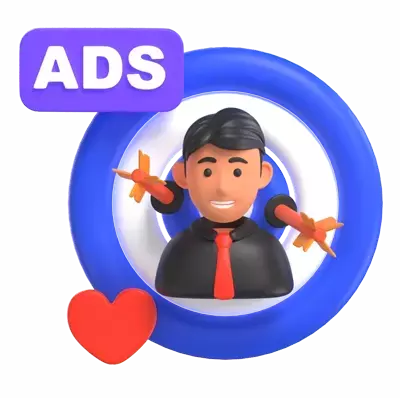 Target Marketing 3D Graphic