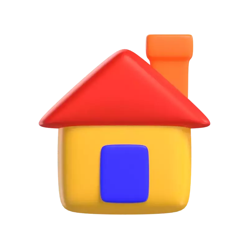 Home 3D Icon Model For UI 3D Graphic