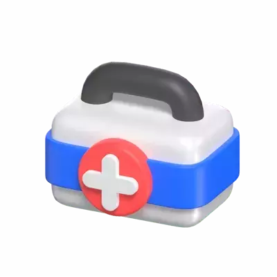Emergency Kit Box With Health Sign 3D Icon Model 3D Graphic